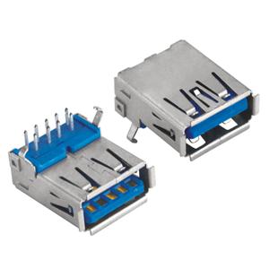 USB連接器3.0AF 90度插板式卷邊