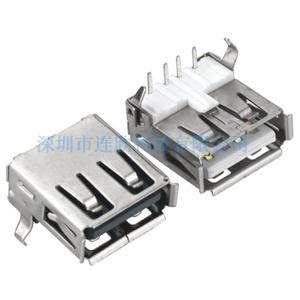 USB連接器2.0AF母座插板式有后蓋/無后蓋