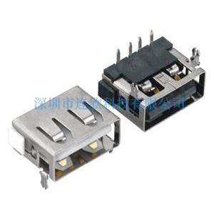 USB連接器2.0AF 90度插板式10.0*6.5H