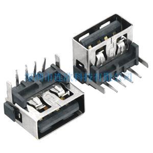 USB連接器2.0A 90度插板式10.0*7.8H