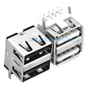 USB連接器2.0AF雙層90度插板式11.5MM長