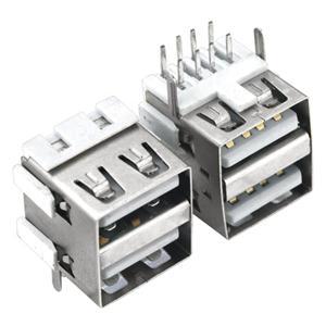 USB連接器2.0AF雙層90度插板式14.2MM長