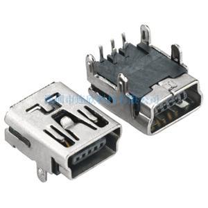 MINI USB連接器5PIN母座插板式